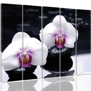 tableau orchidée multi panneaux